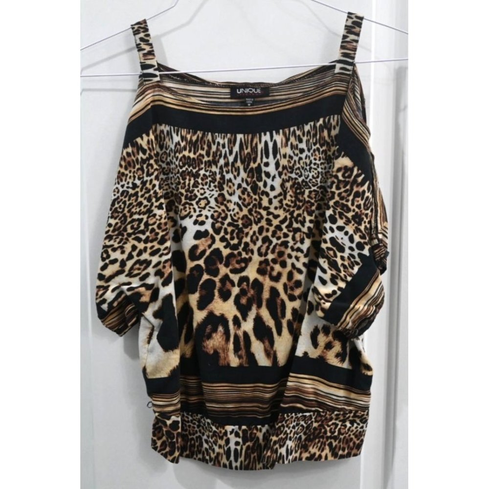 Unique Womens Sleeveless Blouse Top Size Medium